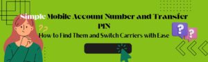 Simple Mobile Account Number and Transfer PIN